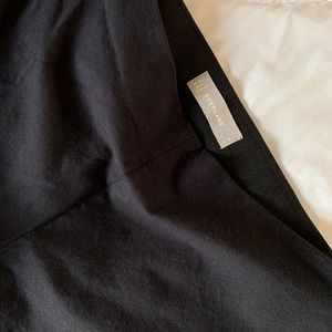 Everlane side zip cotton pants black